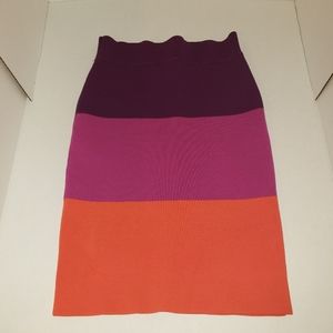 BCBGMAXAZRIA Colorblock Bandage Skirt